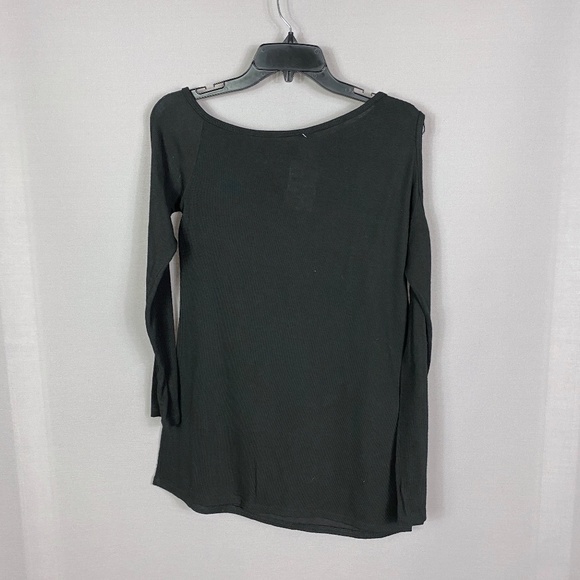 Go Couture Women's Cold Shoulder Modal Blend Top In Black Size Medium - Picture 5 of 9